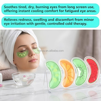 Patchs de gel oculaires personnalisés réutilisables chaud/froid pour thérapie de beauté, compresse de glace à motif de fruits, coussinets de gel rafraîchissants pour massage des yeux