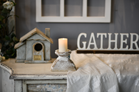 Support de bougie en bois fait à la main, haute détresse, secteur de mariage Antique, Combo pour décoration de la maison, Table à manger
