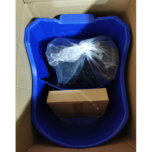 Cubo de fregona ESD Rectangular de 42L de alta calidad, escurridor de prensa <span class=keywords><strong>comercial</strong></span> con ruedas, limpieza de suelo de baja ESD, plástico duradero - Product Image 4