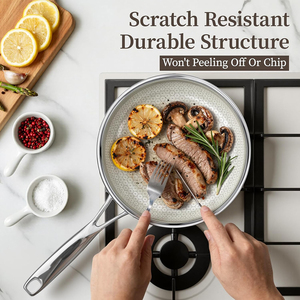 High Quality 3 Layers Stainless Steel Saute <b>Pan</b> Triply Stainless Steel Frying <b>Pan</b> <b>Set</b> - Product Image 6