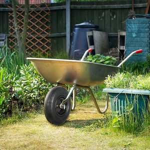 Nouveau pneu en caoutchouc 4.00-6 <span class=keywords><strong>Roue</strong></span> de <span class=keywords><strong>brouette</strong></span> pneumatique 13 pouces avec moyeu centré de 1.75 pouces, trou d'axe de 5/8 pouces, roulements étanches, charge de 330 livres - Product Image 5