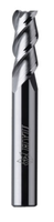 Fraise à queue en carbure de tungstène pour aluminium, 3 dents, coupe plate, outil de fraisage CNC