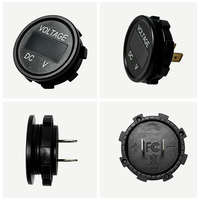 Voltmeter Digital DC Mini 12V 24Volt dengan Layar LED untuk Camper RV Kapal