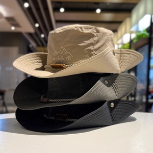 Women's Summer Outdoor Quick-Drying Nylon Sunscreen Fisherman Hat West Denim Style for Mountaineering Camping Fishing Hat