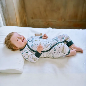 Taglie estive per bambini-12 e 18 mesi pigiama in tessuto di bambù organico in morbido cotone organico a manica lunga <span class=keywords><strong>Kimono</strong></span> pagliaccetto - Product Image 3