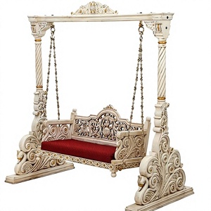Traditional Wooden Palna For Hindu Baby Namkaran Vidhi Traditional Gujarati Wooden Swing Cradle Sankheda Wooden Baby Cradle UK - Product Image 5