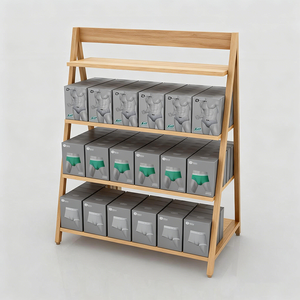 Espositore per Biancheria Intima Personalizzato a Più Livelli in MDF, Stand Espositivo in Metallo per Biancheria Intima Maschile - Product Image 2