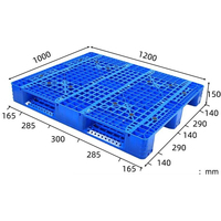 Palette en plastique grillagée renforcée pour entrepôt, palette en plastique robuste empilable pour stockage en rack et expédition de marchandises