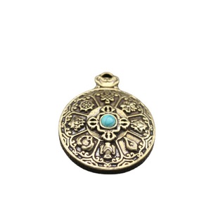 Colgante de latón de los Nueve Palacios y los Ocho Trigramas, de aleación de cobre, unisex, amuleto de regalo para llavero de coche o collar - Product Image 2