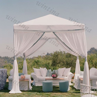 Kit de cadre en aluminium carré réglable Wintina pour arche de mariage, toile de fond, décoration d'événements, supports métalliques, supports de tuyaux, drapé