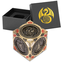 Jeu Party Favors 7-en-1 RPG Dice Spinner Roulette Jeux de société rotatifs à la main D6 Dés en métal polyédriques avec emballage en boîte