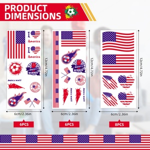 Pegatinas de Tatuaje Personalizables con la <span class=keywords><strong>Bandera</strong></span> de EE. UU., Resistentes al Agua y Ecológicas, para Eventos Deportivos y Equipos de Animación - Product Image 2