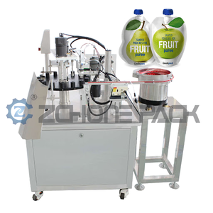 Máquina de llenado, sellado y etiquetado de cuatro cabezales, totalmente automática, tipo boquilla, para pastas envasadas en bolsas de plástico, fácil de operar, características clave y - Product Image 3