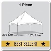 Tente de réception automatique quatre saisons HOMG JINFUN 6mx6m (20ftx20ft) en PVC imperméable de haute qualité avec câbles transversaux de 3000mm+