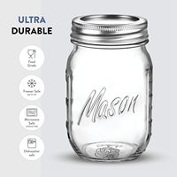 Bocaux en verre Mason personnalisés pour le stockage alimentaire 16OZ 32OZ – Vente chaude de bocaux en verre personnalisés avec couvercles