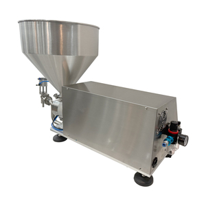 Remplisseuse semi-automatique à pompe rotative à lobes pour beurre de cacahuète épais, confiture et pâte avec particules en bouteilles/sachets 220V - Product Image 1