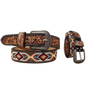 Ceinture vintage en cuir de vachette pour femmes, boucle à ardillon carrée en acier, robuste, durable, écologique, moulage monobloc, largeur 38 cm - Product Image 6