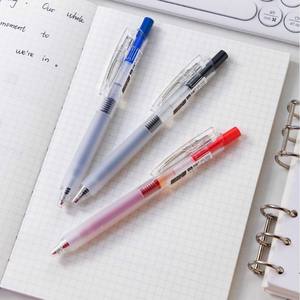 Heshuo pena Gel tekan Super menulis Label emas pena ujian siswa kapasitas besar pertanyaan CS ujung bola ganda pena tulis halus - Product Image 2