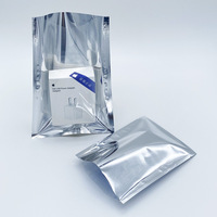 Pochette plate transparente en aluminium personnalisée, sac d'emballage alimentaire composite translucide pour poudre, masque, noix