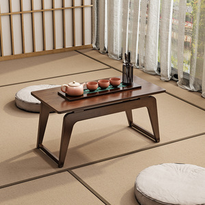 Table basse en bois de style japonais, faite à la main, pour salle tatami - Product Image 3