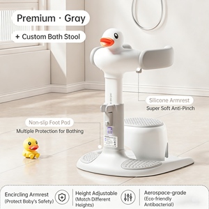 Support de bain pour bébé pliable à hauteur réglable avec <span class=keywords><strong>base</strong></span> antidérapante pour la maison et la garderie - Product Image 2