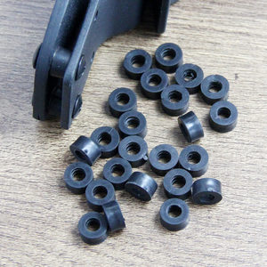 Pare-choc en Nylon noir, épais, 4 pièces, 5mm, lot de 10 pièces, fixation plate, <span class=keywords><strong>rondelle</strong></span> - Product Image 6
