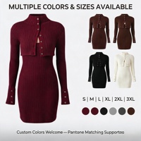 Ensemble décontracté deux pièces pour femme, jupe tricotée rose au-dessus du genou, motif uni, séchage rapide, écologique, offre ODM