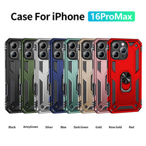 适用于iPhone 16 15 14 13pro Max手机外壳，带磁性车载金属环支架，适用于所有类型的手机外壳 - Product Image 2