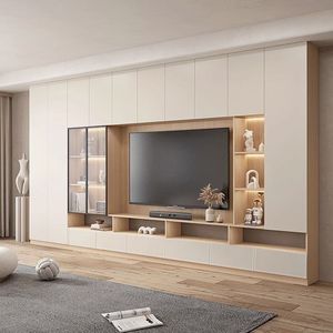 Meubles <span class=keywords><strong>TV</strong></span> suspendus modernes personnalisés avec éclairage pour salons et chambres à coucher, supports <span class=keywords><strong>TV</strong></span> en bois pour usage domestique - Product Image 1
