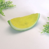 100Pcs/Kantong Irisan Buah Lemon Jeruk Ukuran Besar 3D Buatan, Hiasan Buah Artifisial untuk Dekorasi Dapur, Pesta Pernikahan