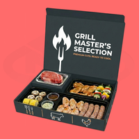 Kit de barbecue instantané jetable biodégradable et imperméable personnalisé, écologique, avec poignée, portable, prêt à l'emploi, charbon de bois en papier
