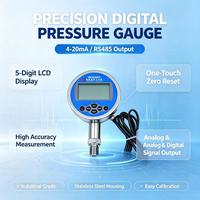 Manomètre numérique de précision 0,02%0,05% 4000Bar 60000psi en acier inoxydable avec écran LCD 5 chiffres et sortie RS485 pour applications hydrauliques