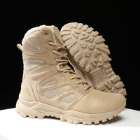 Bottes d'entraînement en cuir véritable pour hommes, semelle extérieure antidérapante, matériau de qualité tactique
