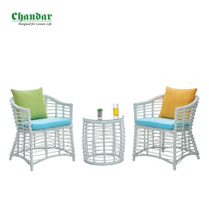 <strong>Balcony</strong> <strong>Table</strong> Wicker Outdoor Furniture Cafe <strong>Table</strong> and Chairs - Product Image 1