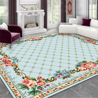 Tapis vintage persan lavable en machine pour salon, tapis de sol nordique pour chambre à coucher, tapis décoratif lavable