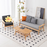 Canapé de salon, petit canapé en bois massif pour une personne seule, appartement, anti-rayures de chat, matériau en bois massif, bon marché, mobilier de salon