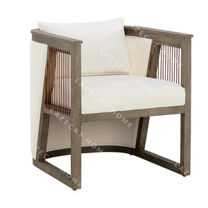 Sillones de madera de roble clásicos de diseño escandinavo, marco de madera contrachapada maciza para muebles del hogar para sala de estar - Product Image 2