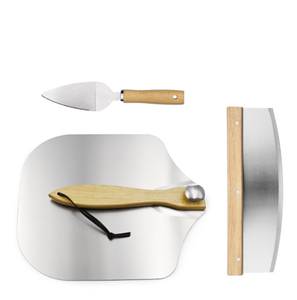 Pelle à <span class=keywords><strong>pizza</strong></span> en aluminium avec manche en bois pliable et coupe-<span class=keywords><strong>pizza</strong></span>, ensemble d'outils de marque OEM en stock - Product Image 4