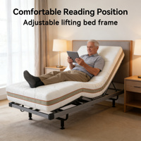 Cadre de lit en fer moderne et durable |   Chaise inclinable réglable intelligente en bois à lattes |   Télécommande multi-modes |   Écologique Certifié CE |   Chambre à coucher