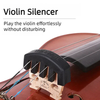 Rubber Practice Violin Silencer Mute for Acoustic Guitar and Violin (4/4 3/4 1/2 1/4) for Violin