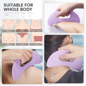 Tabla de Masaje Gua Sha de Resina con Forma de Luna, Herramienta Anticelulitis, Removedor de Callosidades para Pies, Herramienta de Terapia para Moldear el Cuerpo - Product Image 3