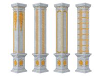 Moule de colonne carrée européenne, moule en plastique anti-fuite pour projets de construction
