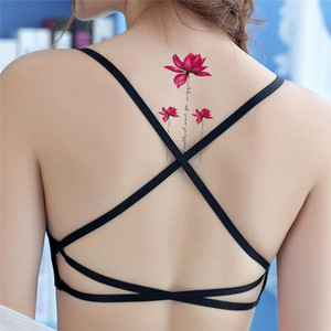 Moda donna rimovibile Lady 3D <span class=keywords><strong>fiori</strong></span> adesivi tatuaggio temporaneo bellezza Sexy Body Art braccio tatuaggi impermeabili - Product Image 3