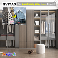 Armoires NVITAS en MDF, armoire de chambre, placard, armoire à vêtements, casier, meubles de chambre pour hôtel, appartement, villa, projet
