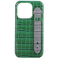 Housse de téléphone en cuir PU à motif crocodile en relief antichoc sur mesure pour iPhone 15 Pro Max