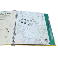 Livre de coloriage aquatique personnalisé sur le thème du monde sous-marin, livre d'activités pour enfants, livre de coloriage à couverture rigide pour enfants, impression de livres de coloriage