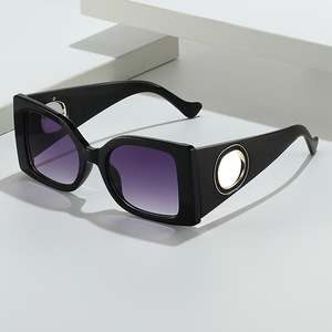 European American Trendy Cross-Border Sunglasses for Men Women Green Frame UV400 <b>Optical</b> Lenses <b>Thin</b> Retro Face Outdoor Glasses - Product Image 2