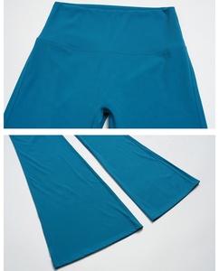 Ensemble de <span class=keywords><strong>sport</strong></span> pour femmes de haute qualité, haut à manches longues, pantalon évasé taille haute, activités de plein air, course à pied, fitness, respirant, gym, yoga - Product Image 5