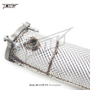 ऑडी ए 6 2.0 टी सी 7 सी 7 2012-2018 स्टेनलेस स्टील हेडर हीट शील्ड स्पोर्ट कार निकास पाइप के साथ - Product Image 6