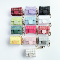 Mini sac à bandoulière en cuir PU neuf avec porte-clés en métal, design noble, accessoire avec porte-monnaie